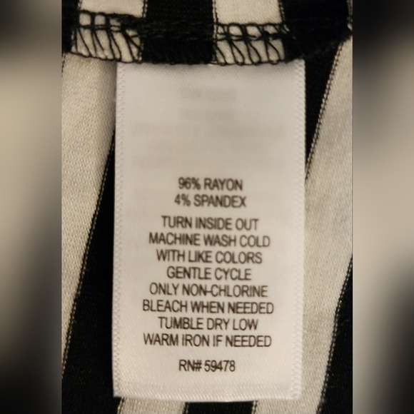 Dakini Black & White Striped Dress Sleeveless Size Small - Picture 4 of 6